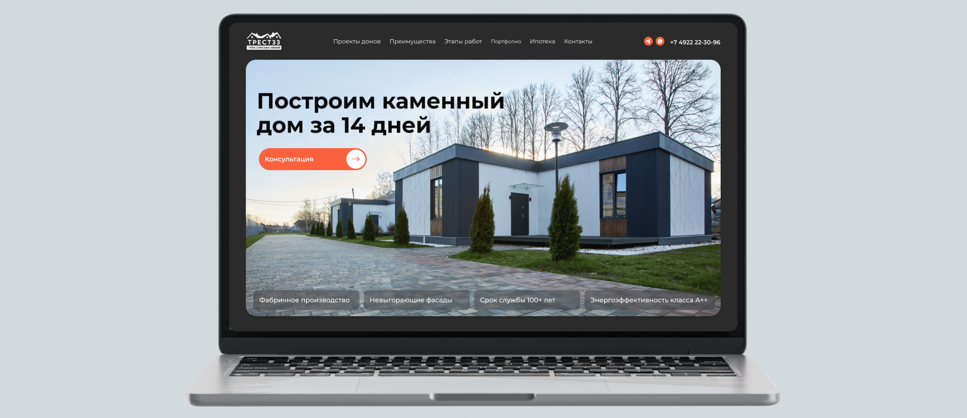 Общий вид сайта Трест