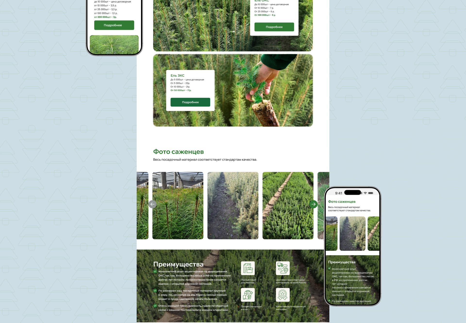 Скриншот сайта Хвойная долина